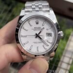 Rolex Datejust Exclusive Replica Watch Silver Strap White Dial