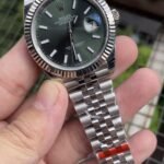 Rolex Datejust Exclusive Replica Watch Silver Strap Black Dial