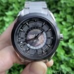 Omega Seamaster Replica Watch Silver Strap Black Dial