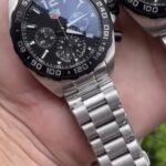 Tag Heuer Carrera Replica Watch Silver Strap Black Dial