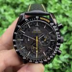 Omega Speedmaster Replica Watch Black Strap Black Dial