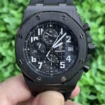Audemars Piguet Royal Oak Replica Watch Black Strap Black Dial