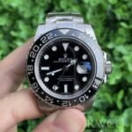 GMT MASTER II Eye Catching Replica Watch Silver Strap Black Dial