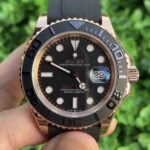 Rolex Yachtmaster II Exclusive Replica Watch Black Strap Black Dial