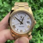 Rolex Day Date Exclusive Replica Watch Gold Strap White Dial