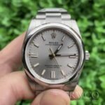Rolex Oyster Perpetual Replica Watch Silver Strap Silver Dial