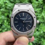 Audemars Piguet Royal Oak Replica Watch Silver Strap Navy Blue Dial
