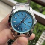 Rolex Milgauss Replica Watch Silver Strap Blue Dial