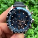 Tag Heuer Carrera Exclusive Replica Watch Black Strap Blue Dial