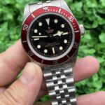 Tudor Black Bay Eye Catching Replica Watch Silver Strap Black Dial