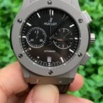 Hublot Big Bang Luxurious Replica Watch Black Strap Black Dial Grey Bezel
