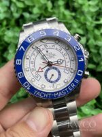 Rolex Yacht Master Exclusive Replica Watch Silver Strap Black Dial - immagine 2