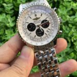 Breitling Navitimer Replica Watch Silver Strap White Dial