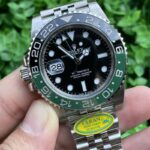 Rolex GMT Master Replica Watch Silver Strap Black Dial