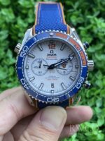 Omega Seamaster 600m Exclusive Replica Watch Orange Strap Silver Dial - immagine 3