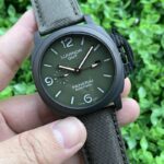 Panerai Seagull Replica Watch Black Strap Black Dial