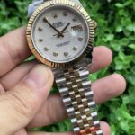 Rolex Datejust Luxurious Replica Watch Silver And Gold Strap Gold Dial