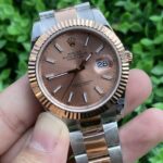 Rolex Datejust Two Tone Eye Catching Replica Watch Silver And Gold Strap