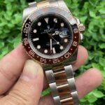 Rolex GMT Master Replica Watch Silver And Rose Gold Strap