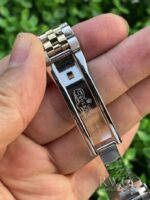 Rolex Datejust Posh Replica Watch Silver Strap Black Dial - Image 6