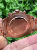 Rolex Daytona Exclusive Replica Watch Rose Gold Strap Black Dial - immagine 5