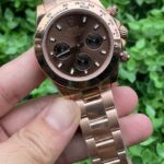 Rolex Daytona Luxurious Replica Watch Rose Gold Strap Black Dial