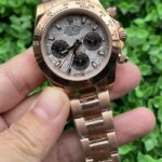 Rolex Daytona Stunning Replica Watch Rose Gold Strap Black Dial