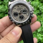 Rolex Daytona Replica Watch Black Strap Blue Dial