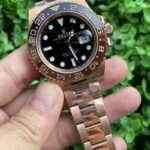 Rolex GMT Master Rootbeer Replica Watch Gold Strap Gold Dial
