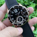 Cartier Calibre Exclusive Replica Watch Black Strap
