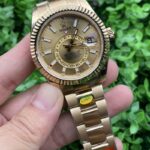 Rolex Sky Dweller Replica Watch Gold Strap