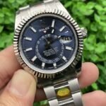 Rolex Sky Dweller Eye Catching Replica Watch Silver Strap Black Dial