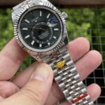 Rolex Sky Dweller Exclusive Replica Watch Silver Strap Silver Dial