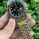 Rolex GMT Master Exclusive Replica Watch Silver Strap Gold Dial