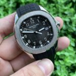 Patek Philippe Aquanaut Replica Watch Black Strap Black Dial