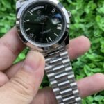Rolex Day Date Luxurious Replica Watch Silver Strap Silver Dial