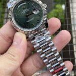 Rolex Day Date Stunning Replica Watch Silver Strap Silver Dial