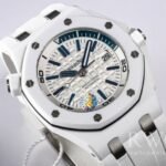 Audemars Piguet Royal Oak Offshore Replica Watch Gray Strap White Dial