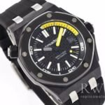 Audemars Piguet Royal Oak Offshore Replica Watch Black Strap Silver Dial