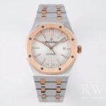 Audemars Piguet Royal Oak Offshore Replica Watch Silver And Rose Gold Strap White Dial
