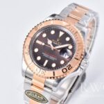 Rolex Yacht Master Replica Watch Silver And Rose Gold Strap Silver Dial
