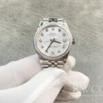 Rolex Datejust Lady Luxurious Replica Watch Silver Strap Black Dial