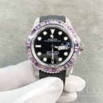 Rolex Yacht Master Luxurious Replica Watch Black Strap Silver Dial