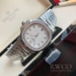Patek Philippe Nautilus Lady Replica Watch Silver Strap Gold Dial - Imagen 5
