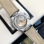 Patek Philippe Nautilus Stunning Replica Watch Black Strap White Dial - immagine 8