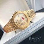 Patek Philippe Nautilus Replica Watch Gold Strap Gold Dial – Image 6