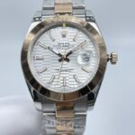 Rolex Datejust Glamorous Replica Watch Silver Strap White Dial