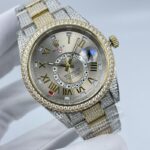 Rolex Sky Dweller Stunning Replica Watch Silver Strap Silver Dial