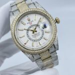 Rolex Sky Dweller Elegant Replica Watch Silver Strap Silver Dial