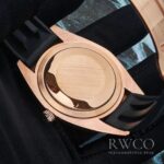 Rolex Sky Dweller Luxurious Replica Watch Black Strap Rose Gold Dial – Image 4